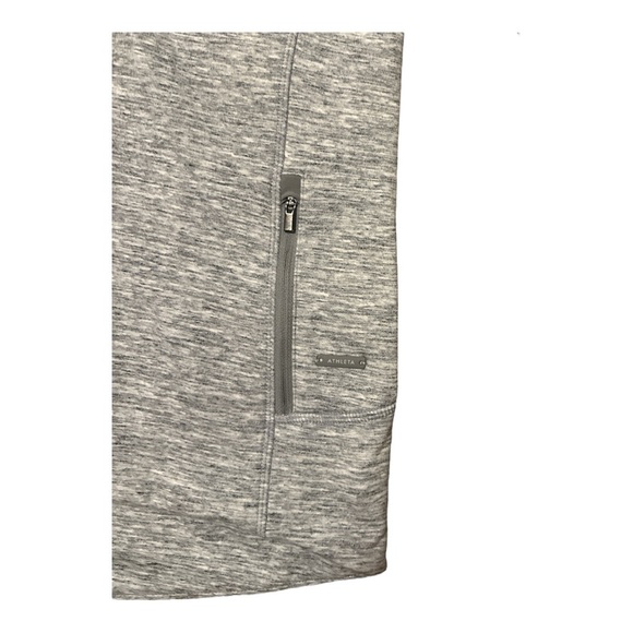 Athleta Stronger Hoodie Full Zip Up Jacket Gray Heather Spacedye Size Small - Picture 3 of 13
